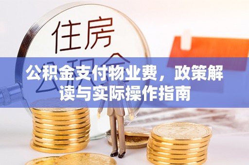子洲公积金支付物业费，政策解读与实际操作指南