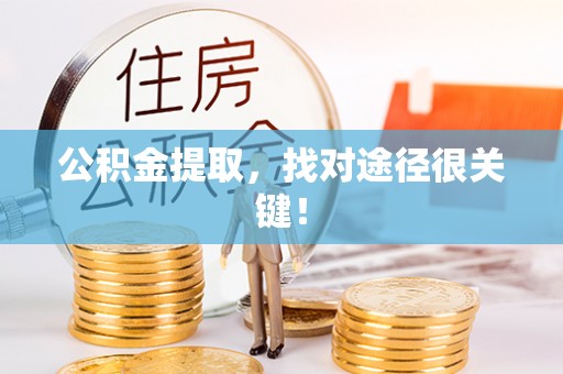子洲公积金提取，找对途径很关键！