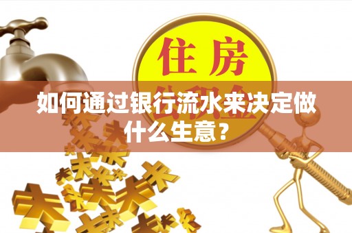子洲如何通过银行流水来决定做什么生意？